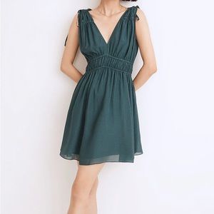 Green Madewell Sophia Mini Dress NWT